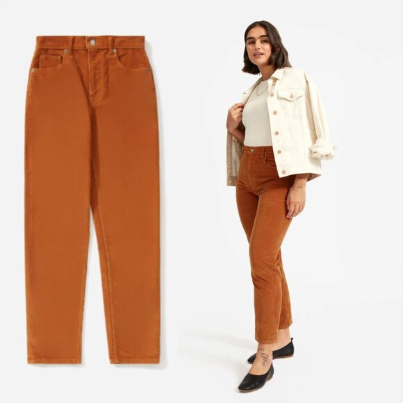 Everlane - Baby Cheeky Straight Corduroy Pants Cropped | Size 27 | Acorn - Picture 10 of 14